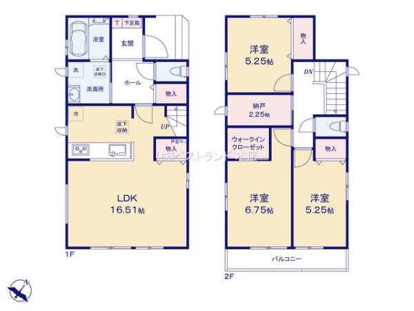 船橋市南三咲2丁目 全2棟 B号棟