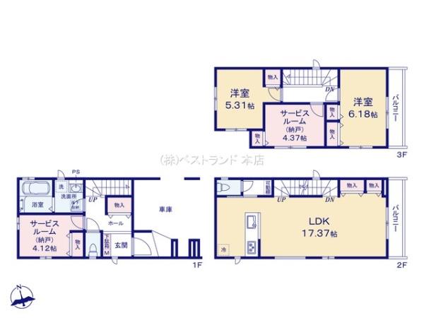 船橋市市場4丁目　全2棟　A号棟