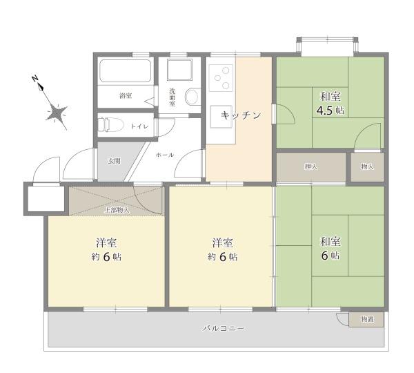 湘南西部住宅2-3号棟　2階