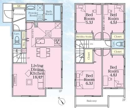 藤沢市遠藤未使用戸建全2棟2号棟