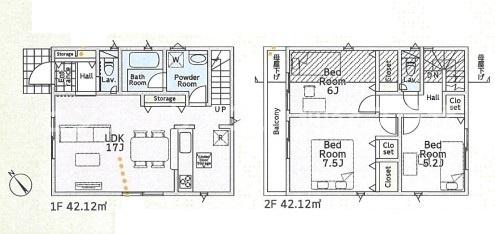 綾瀬市綾西新築戸建全2棟1号棟