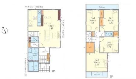 綾瀬市落合南3丁目新築戸建1号棟