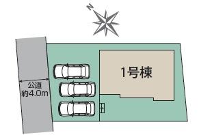 藤沢市打戻新築戸建全1棟(区画図)