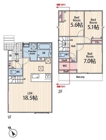 藤沢市天神町2丁目新築戸建全2棟1号棟