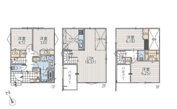 藤沢市鵠沼神明3丁目新築戸建全5棟3号棟