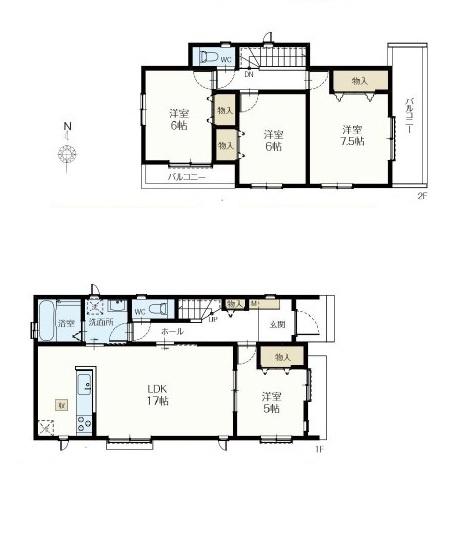 藤沢市湘南台6丁目新築戸建全2棟A号棟