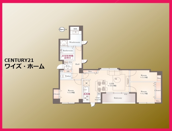 セザールリバーサイドときわ台