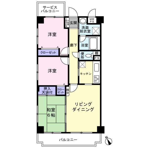 パシフィックパレス姫宮201号室