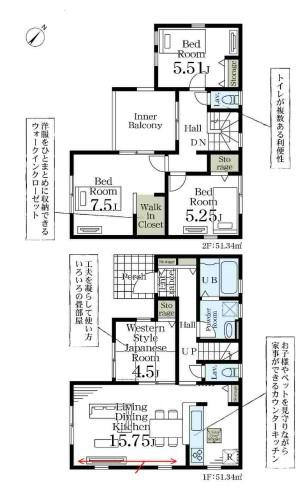 久喜市本町第３　全４棟　２号棟