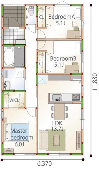 白岡市高岩　全２棟　A号地