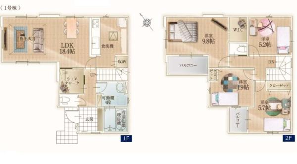 久喜市久喜東２７期　全２棟　１号棟