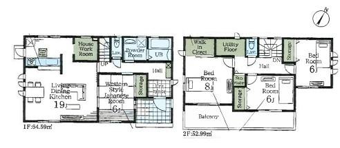 久喜栗橋東第２　全４棟　１号棟