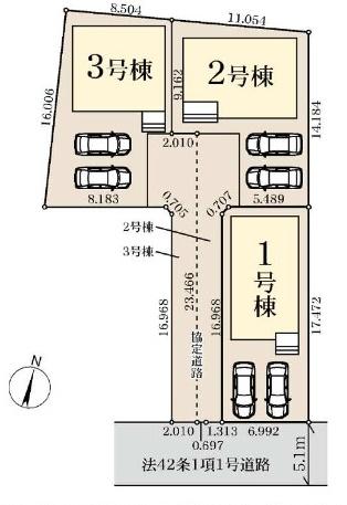 白岡市白岡７期　全３棟　１号棟