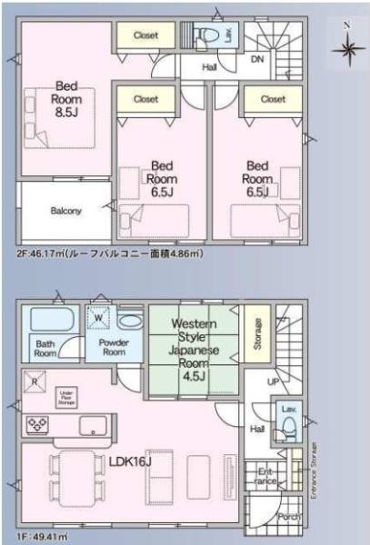 幸手市西第７　全３棟　２号棟