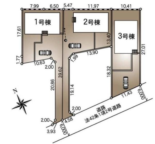 加須市下高柳第３　全３棟　１号棟