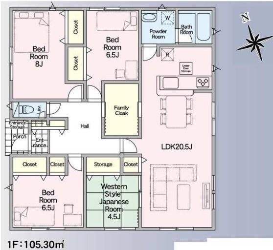 加須市北下新井第６　全５棟　３号棟