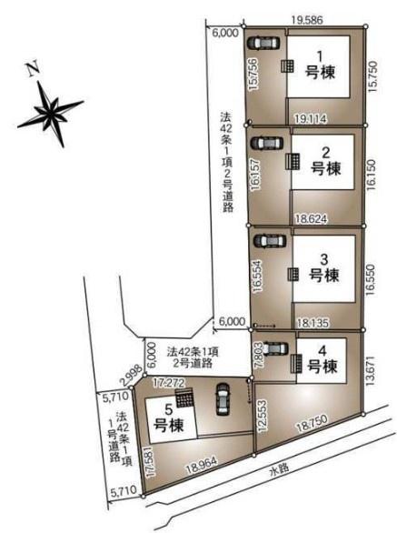 加須市北下新井第６　全５棟　３号棟