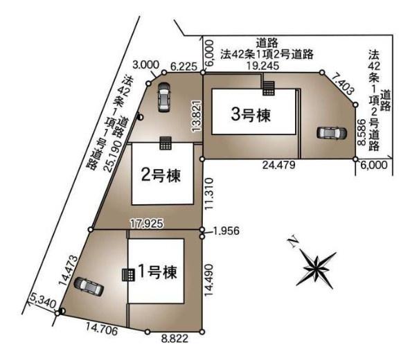 幸手市神扇第１　全３棟　１号棟