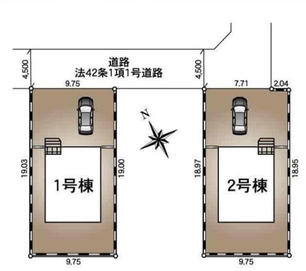 杉戸町内田第８　全２棟　１号棟
