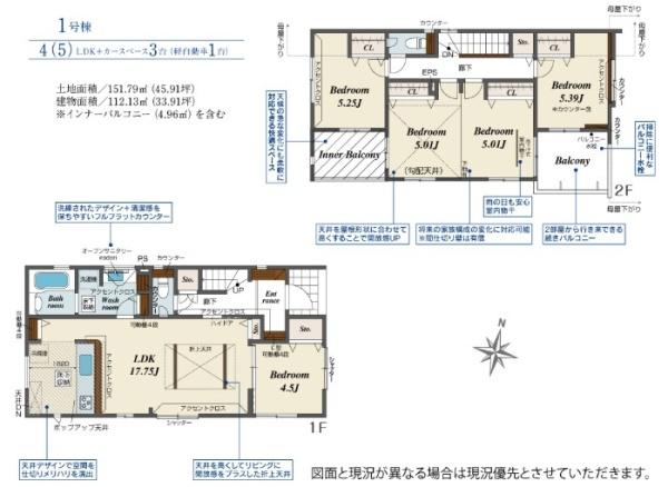 幸手市緑台１丁目２期　全１棟　１号棟