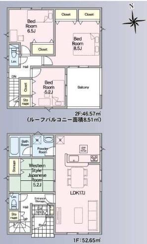 幸手市北第14 全3棟 2号棟