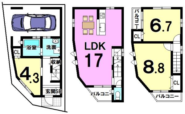 京都市中京区西ノ京右馬寮町の新築一戸建て（一軒家・分譲・建売）購入