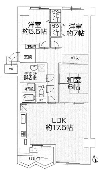 嵐山ロイアルハイツ３号棟