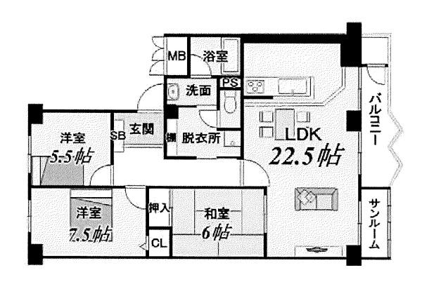 嵐山ロイアルハイツ３号棟