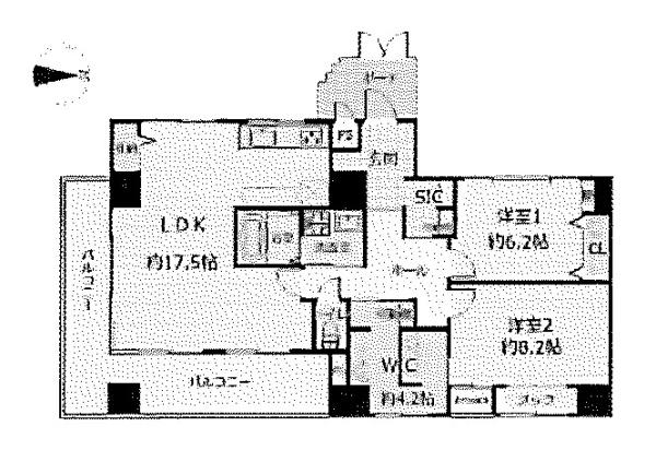 グラン・ドムール丹波口(間取り)