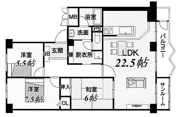 嵐山ロイアルハイツ３号棟