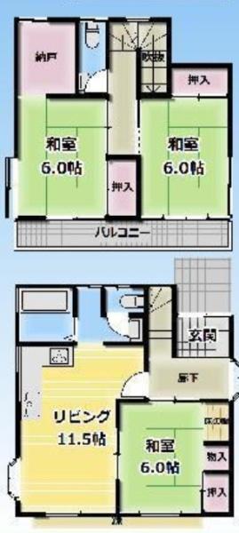 さいたま市岩槻区大字小溝の中古一戸建て(間取り)