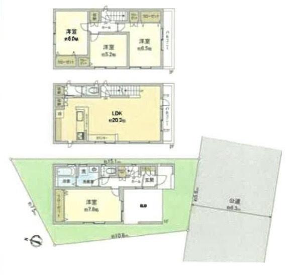 さいたま市大宮区天沼町1丁目の中古一戸建て(間取り)