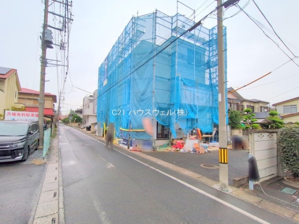 さいたま市北区櫛引町2丁目の新築一戸建(前面道路含む現地写真)