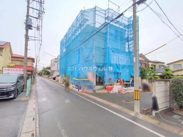 さいたま市北区櫛引町2丁目の新築一戸建(前面道路含む現地写真)