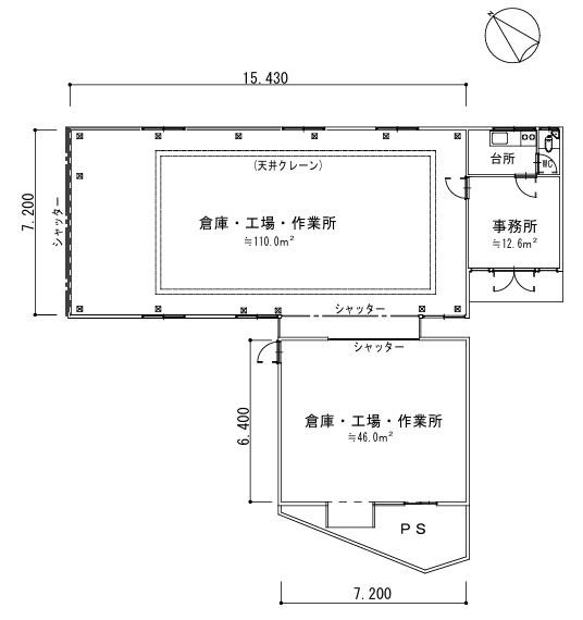さいたま市岩槻区大字平林寺　売倉庫・工場