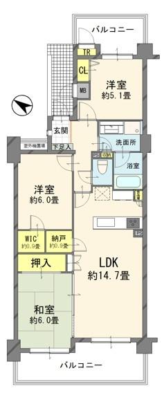 アーベイン朝霞根岸台セゾンヒルズ(間取り)