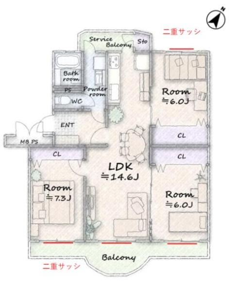 志木ニュータウン中央の森弐番街壱号棟