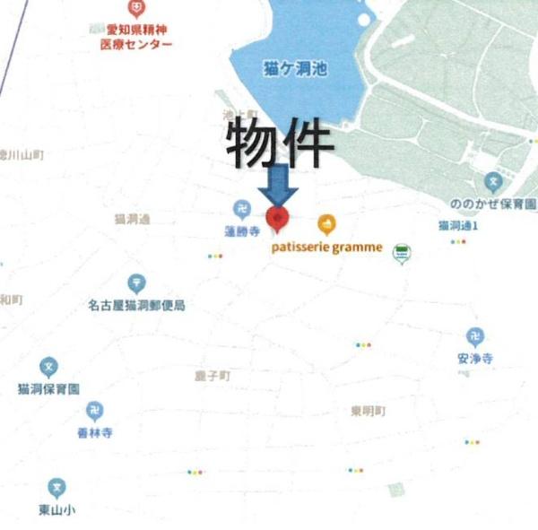 サンマンション・ドゥーシェ猫洞(現地案内図)