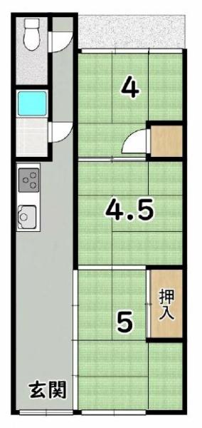 京都市中京区壬生上大竹町の中古一戸建て(間取り)
