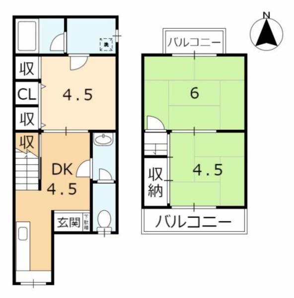京都市下京区西七条西八反田町の中古テラスハウス