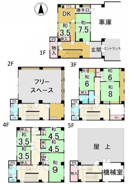 夷馬場町　住宅付き一棟ビル