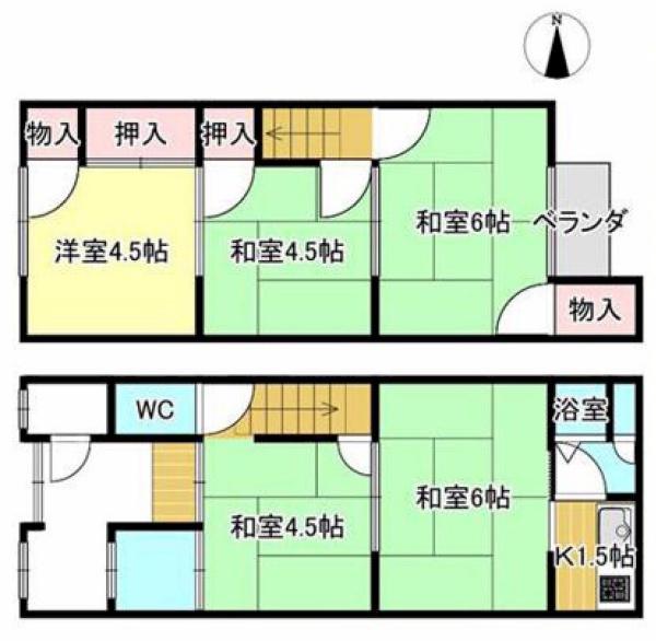 京都市上京区下立売通御前通西入突抜町の中古テラスハウス