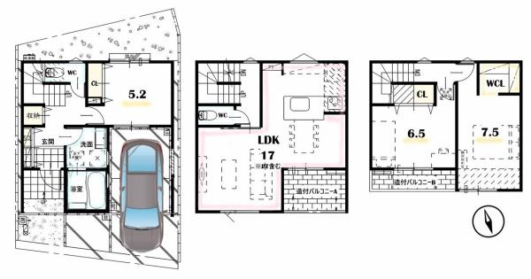 京都市上京区千本通一条下る西入西中筋町の新築一戸建