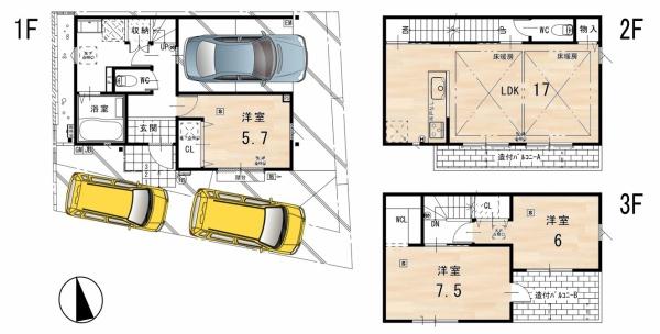 京都市中京区西ノ京島ノ内町の新築一戸建