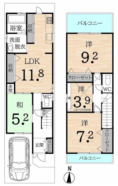 京都市上京区竹屋町通千本東入主税町の中古一戸建て