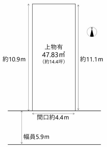 京都市中京区西ノ京南円町の土地(間取り)
