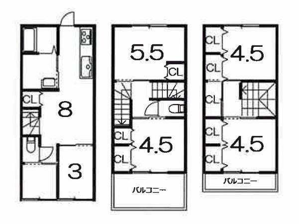 京都市中京区三条通柳馬場東入中之町の中古一戸建て