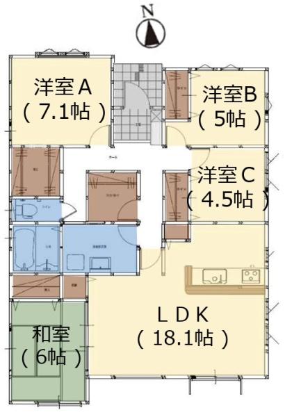 大分市大在北3丁目2期　1号棟