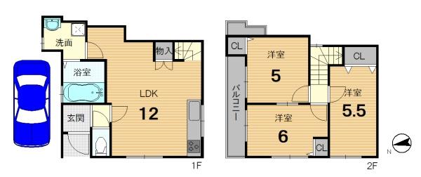 京都市南区上鳥羽西浦町の中古一戸建