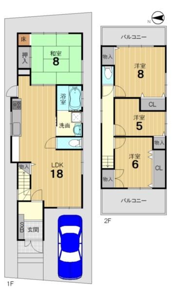 京都市西京区山田大吉見町の中古一戸建